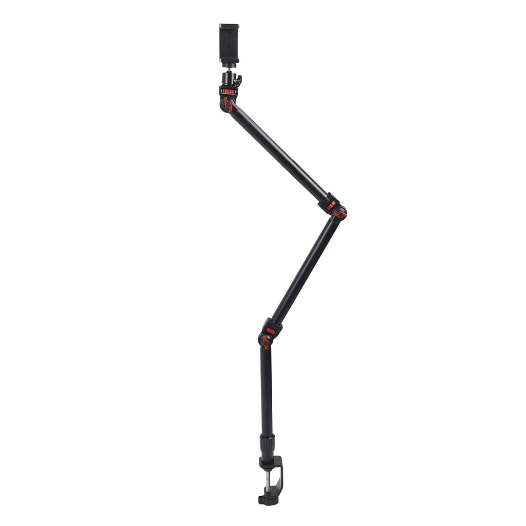 Articulating Arm 3 Section Adjustable Detachable 1 4inch 3 8inch 5 8inch Screw 360 Degrees  Ball Head C Clamp Aluminum