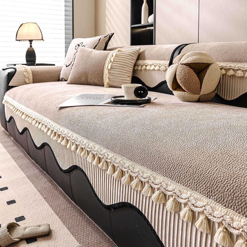 Chenille Sofa Cover Suitable for All Seasons Comfortable Skin Friendly Non Slip Seat Cushion Wear-resistant Cover Cloth Towel