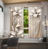 2PCS Digital Printed Curtains with Meteor Lily Design, Stylish Window Drapes for Living Room Bedroom Home Decoration and Kitchen