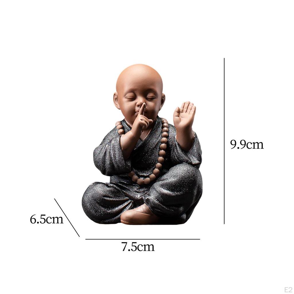 Creative Little Monk Ornaments Handicraft Landscape Ceramic Dolls Sculpture Statue for