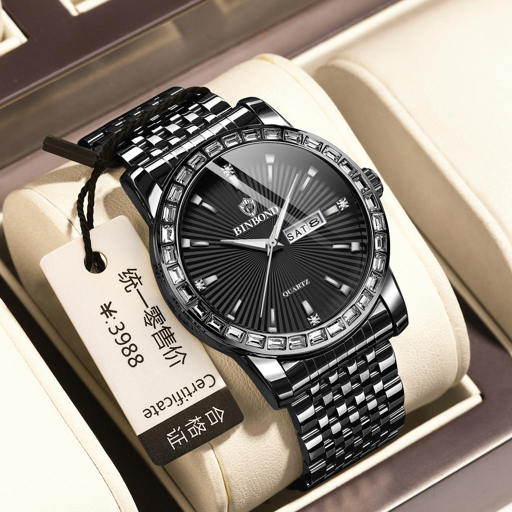 Men's Waterproof Luminous Running Alarm Clock Watch