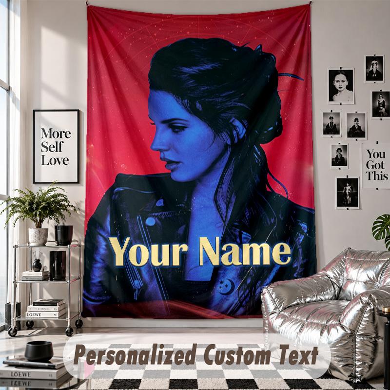 Wandbehang mit individuellem Namen & Text, Lana Del Rey Dekorationstextil für das Schlafzimmer
