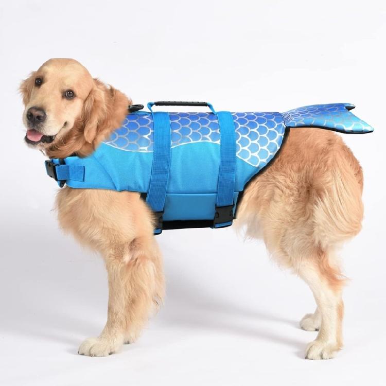 Dog Swim Coat For Mini Breads Modern Polyester Fabric Life Vest With Reflective Detail For Night Safety