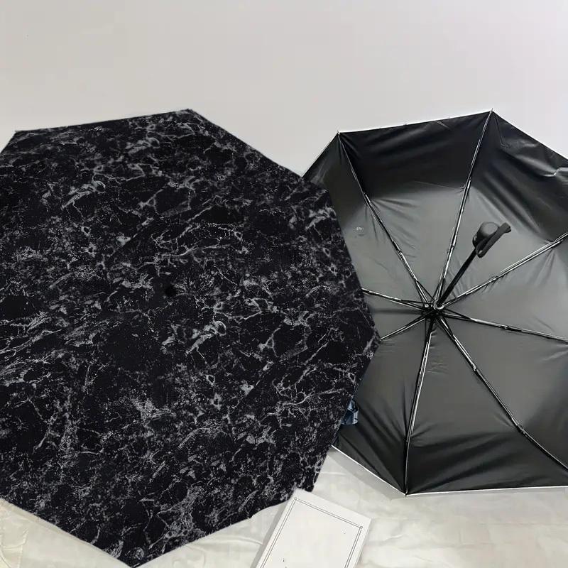 1pc Marble texture Pattern Umbrella Design Automatic Opening and Closing Umbrella, High-quality Travel Umbrella, Lightweight and Portable, -1002111