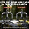 BUCKLOS Mountain Bike Pedals MTB Non-Slip Platform Pedals with Reflectors DU Bearings 9/16" Pedal Aluminum Alloy Bicycle Parts