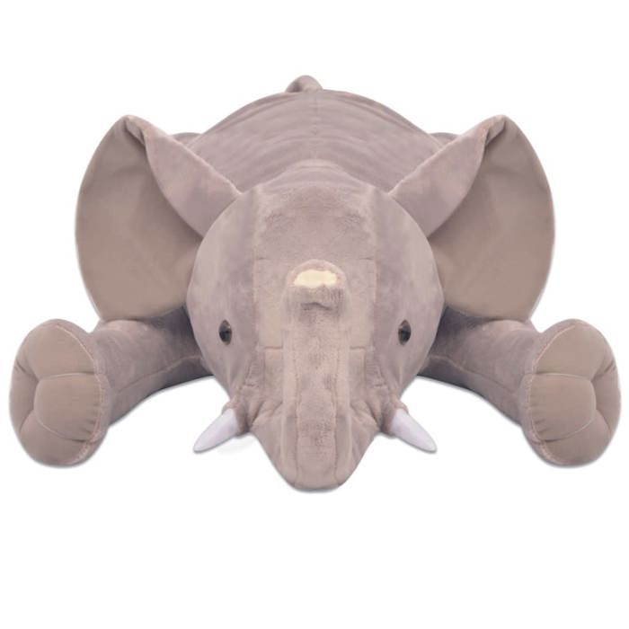 Jouet en peluche - vidaXL - Éléphant XXL - 120 cm - Gris - Pour enfants à partir de 3 ans