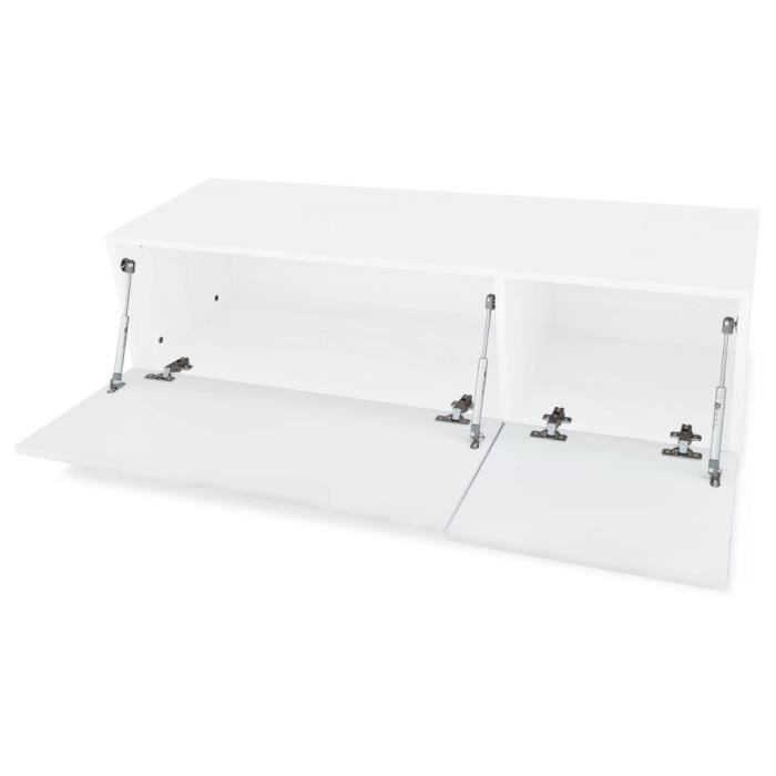 VidaXL Meuble TV Aggloméré 120 x 40 x 34 cm Blanc brillant