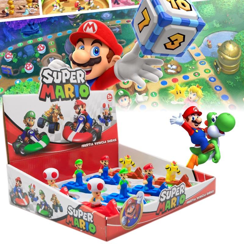Super Mario Pull-back Kart Toy Model Display Box Interactive Racing Car For Kids