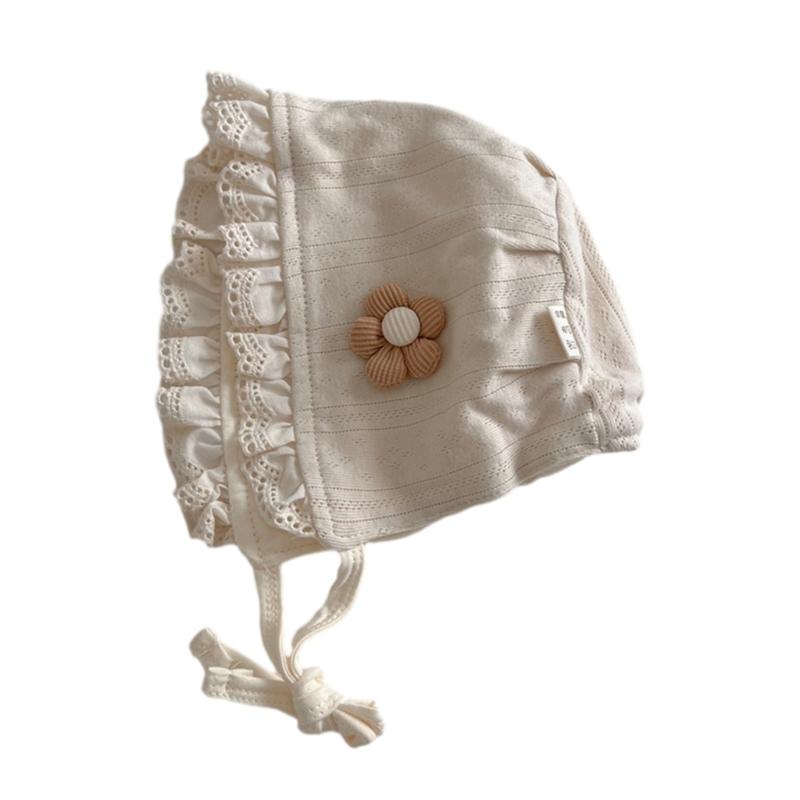 Baby Spetsmössa i Vintagestil med Blom-/Kaninmönster Stilfull Babyhatt med Justerbart Band Lämplig för Pojkar & Flickor