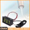 0.56inch LED Digital Thermometer Tester Panel Gauge DC 5-12V Thermometer Gauge with Sensors Probe Temperature Instrument