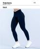 DFYNE Patchwork Crossover Waist Ruched Butt-Lifting Seamless Yoga Pants - Slimming, Low Waist, Long Leg Design