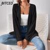 Damen Vintage Casual Einfarbig Druck Herbst Winter Langarm Jacken & Mäntel
