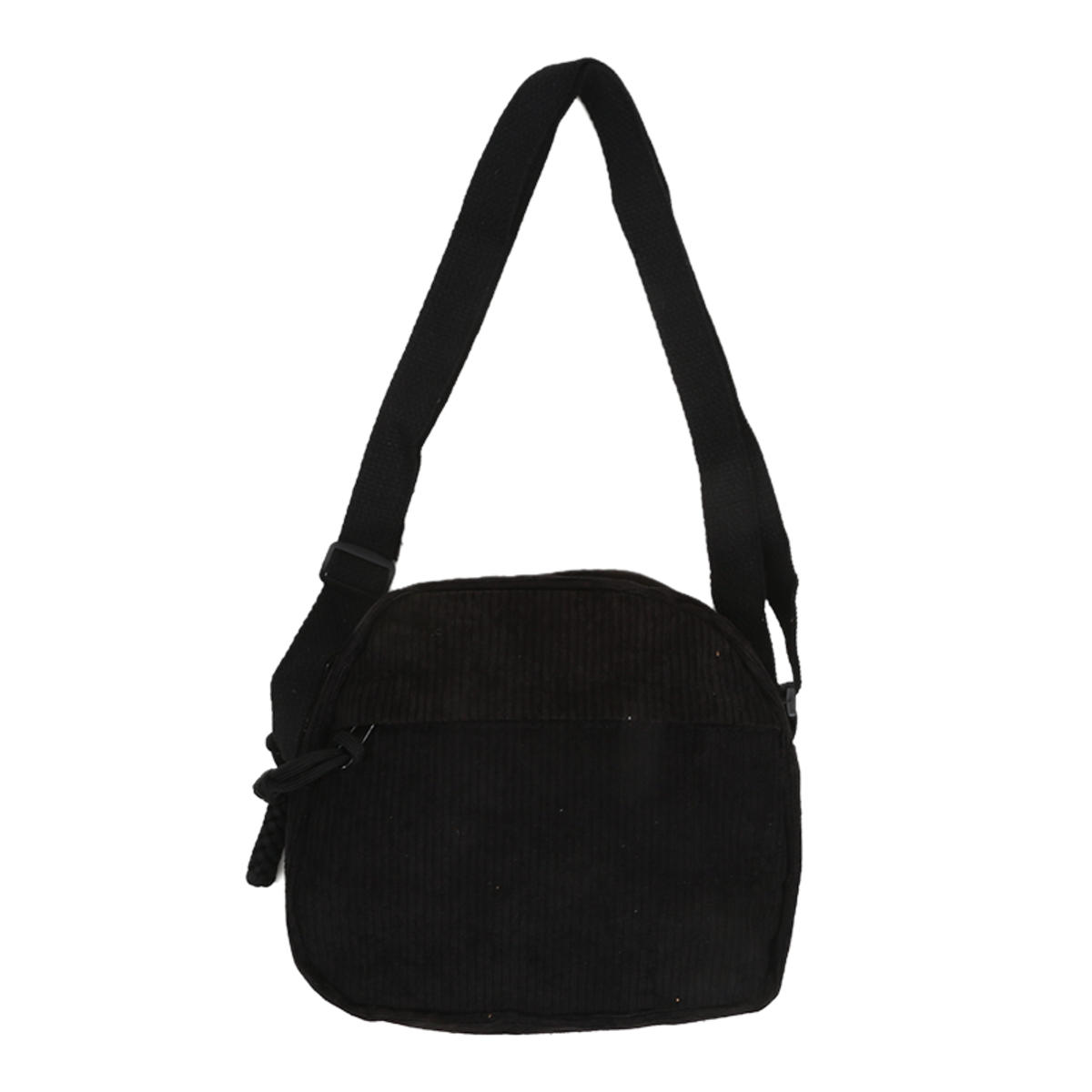 

Винтажная вельветовая сумка кроссбоди Харадзюку Повседневная сумка-тоут на плечо с застежкой-молнией Шикарный кошелек для ежедневного использования one size чёрный