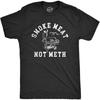 Mens Smoke Meat Not Meth T Shirt Funny Barbeque Cooking Grilling Joke Tee for Guys