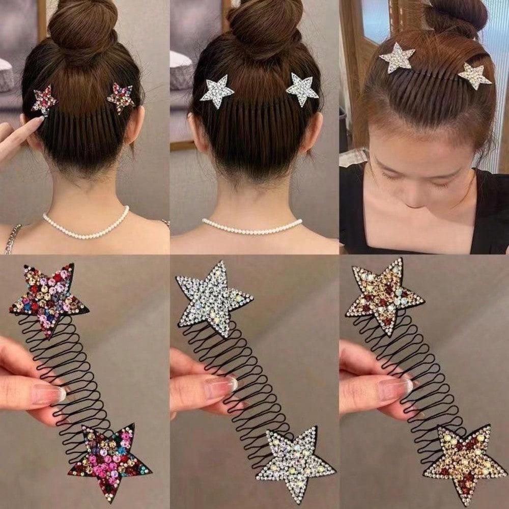 1pcs Star Invisible Shattered Hair Comb, A Magical Tool For Fixing Bangs And Sideburns, Versatile And Non Damaging Hair Accessories Hair Clips