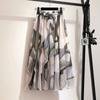 Bohemian Chiffon Half-length Dress for Spring and Summer Mid Length High Waist Fairy Floral Large Swing Skirt Beach Skirt
