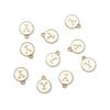 10Pcs Metal Enamel English Letters Charms Pendant For DIY Jewelry Making Necklace Bracelet Accessories