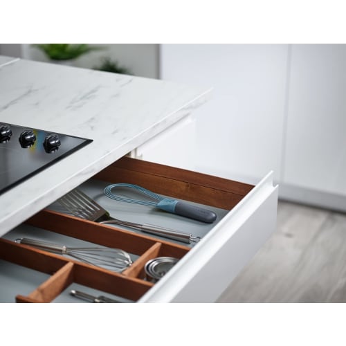 Joseph Joseph Sky Twist 2-in-1 Flat/Balloon-Shaped Whisk for Nonstick Cookware, Dishwasher Safe, Silicone, 981000 [Authentic]