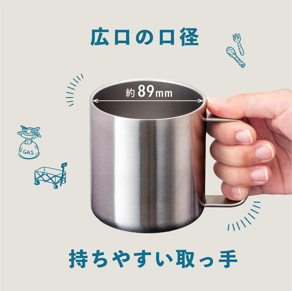 Atlas Dishwasher All Stainless Steel Vacuum Insulated Large Keeps Hot or Smooth Perfect for Camping Safe, Mug, 570ml, Capacity, Cold, Mouth,