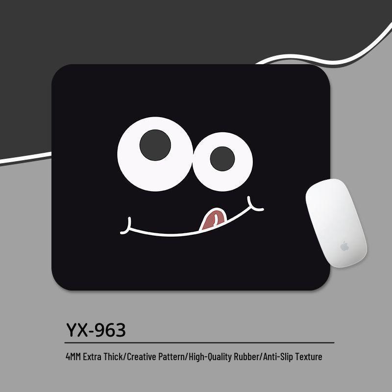 Compact Emoji Mouse Pad with Soft Wrist Rest for Office & Gaming