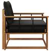 Outdoor Sofa Set Solid Acacia Wood and Textilene Natural
