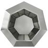 Plant Pot Silver 100 X 100 X 80 Cm Galvanized Steel