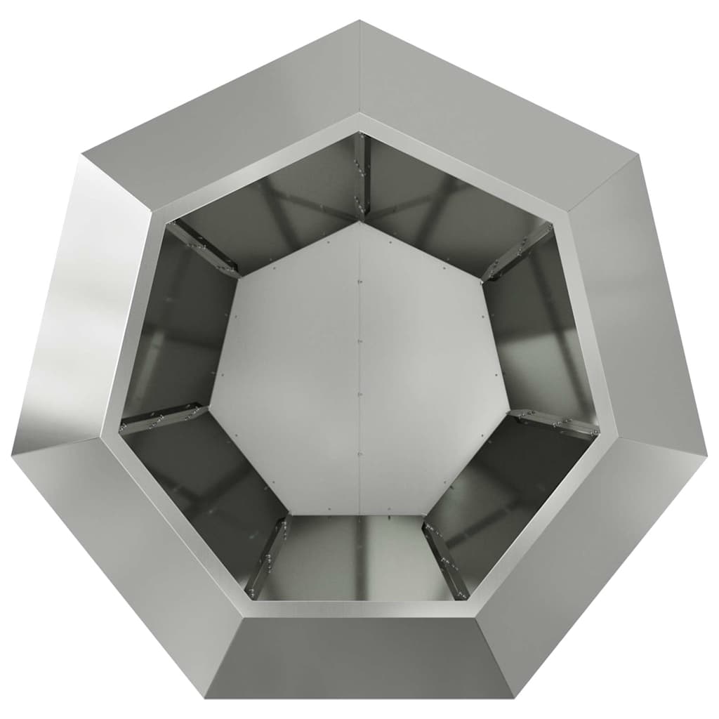 Plant Pot Silver 100 X 100 X 80 Cm Galvanized Steel