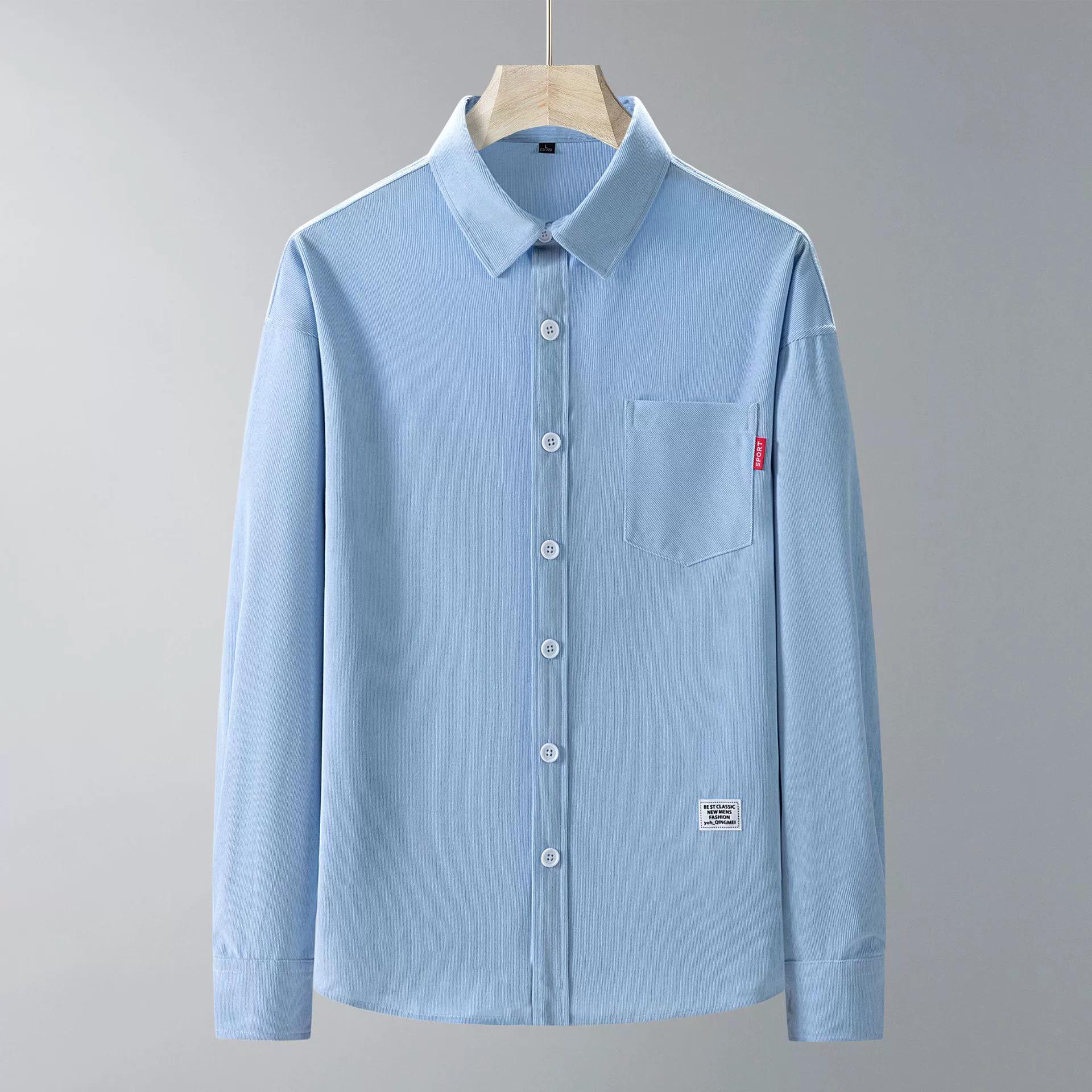 

Рубашка большого размера, свободная и модная рубашка с длинным рукавом, мужская вельветовая 9XL