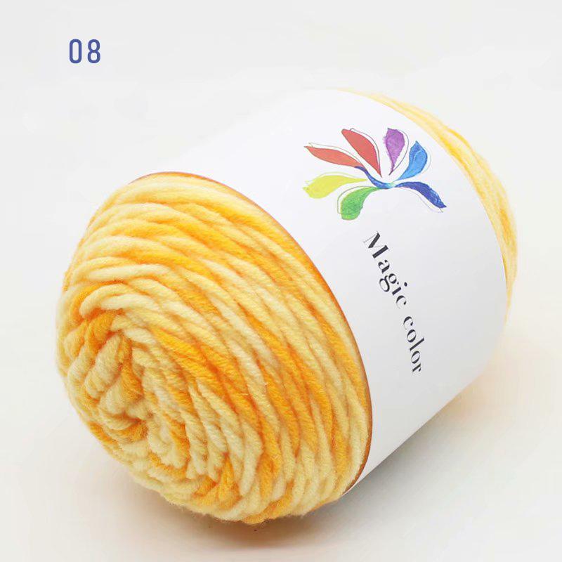 50g/Ball Adult Scarf Colorful Segment Dyeing 8 Strands Cotton Yarn Yarn DIY Hand Knitted