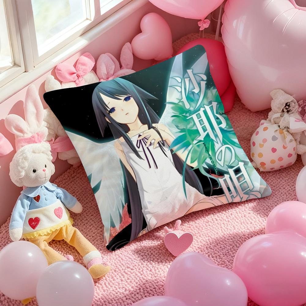 AnimeThe Song of S-Saya Pillow Case Plush Fabric Soft Double-Sided Printed Sofa Warm Winter Home Child Gift Cushion Cover