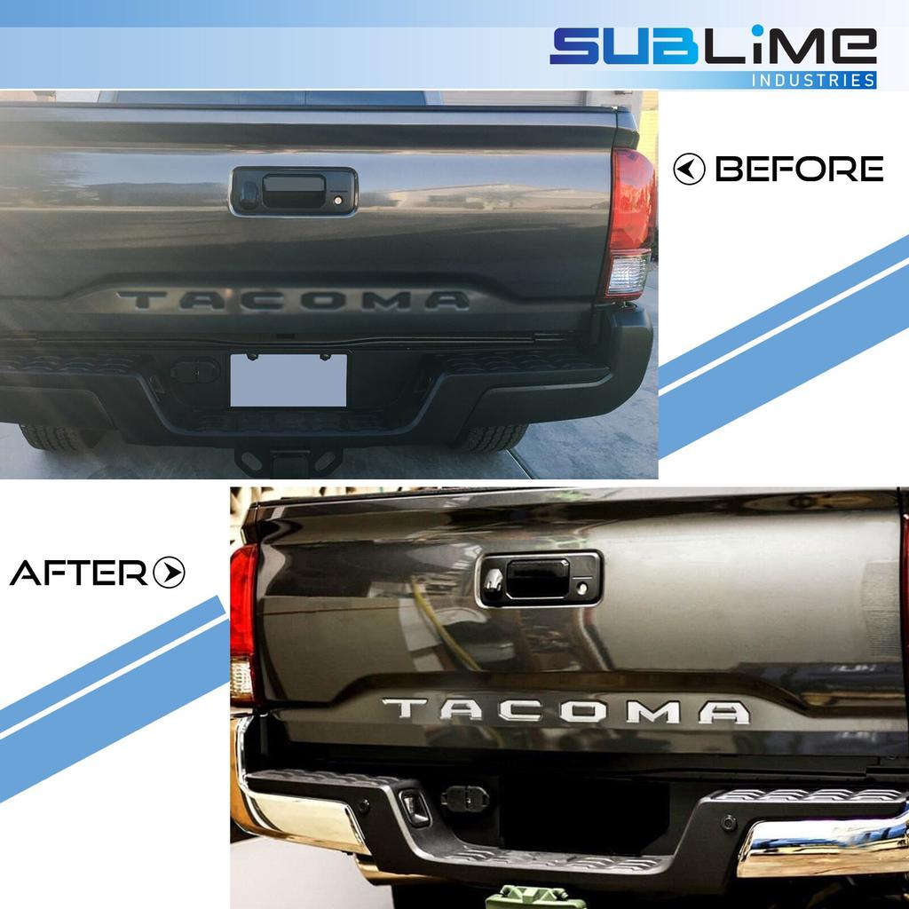 3D Raised Tailgate Ert Letters Emblem Fit For 2016- Tacoma Chrome Badges