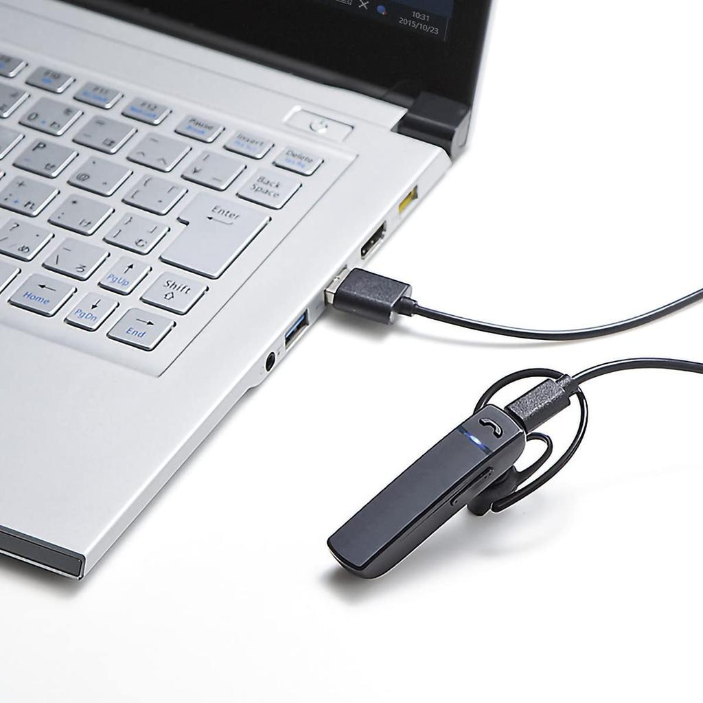 Sanwa Supply Bluetooth Mono Headset MM-BTMH37BKN