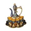 Coffee Cup And Teapot Collection, European Wine Pot Kits with Metal Glasses