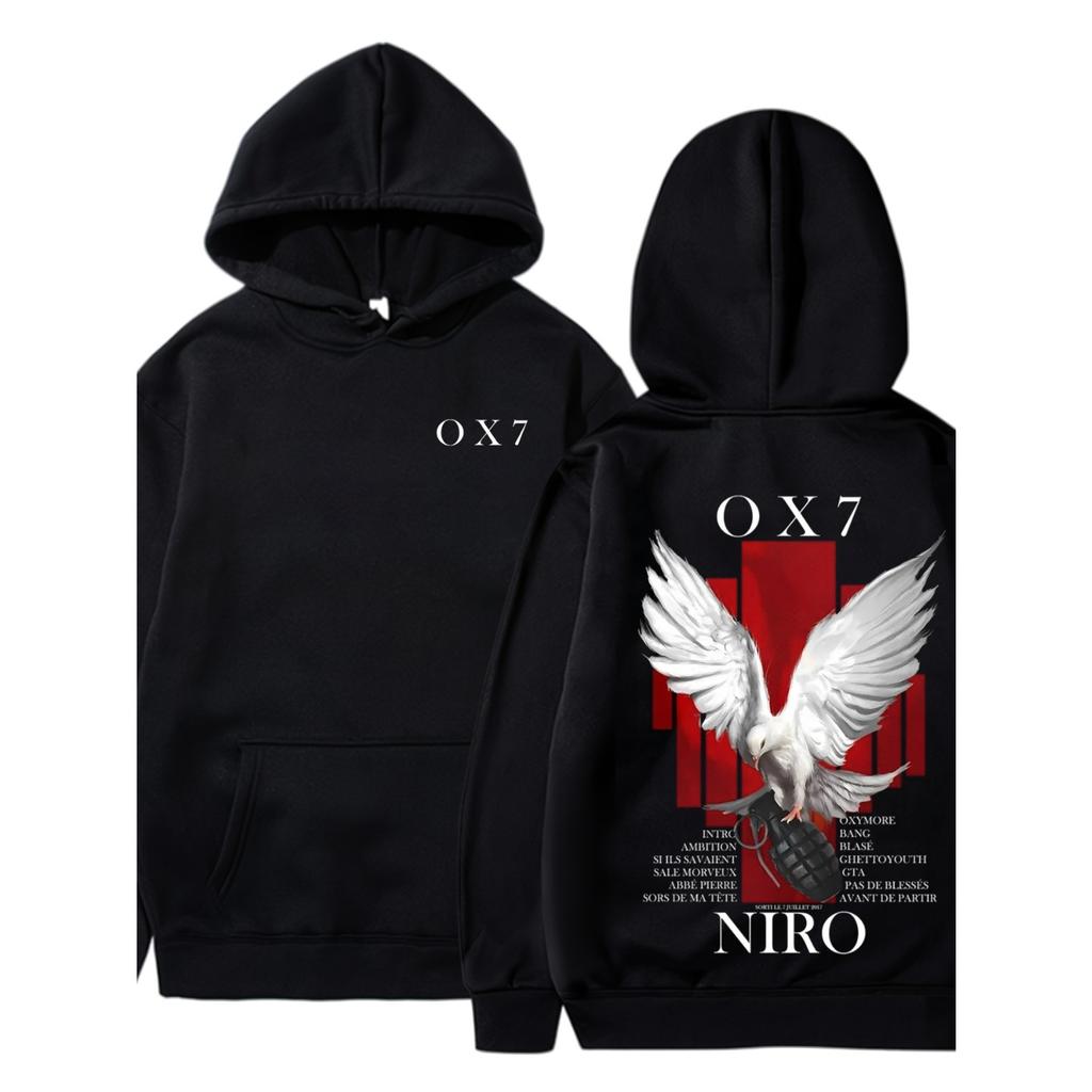 New Men OX7 Rapper Graphic Hoodie Rapper Oversize Graphic Print Drawstring Hood Cotton Sweatshirt Fall Winter Hoodie for Unseix