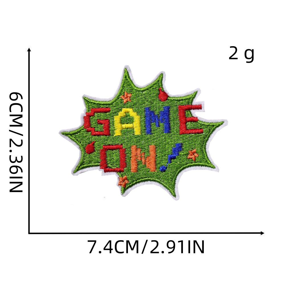 Cartoon Console Embroidered Patch: Anime Character Applique for Kids