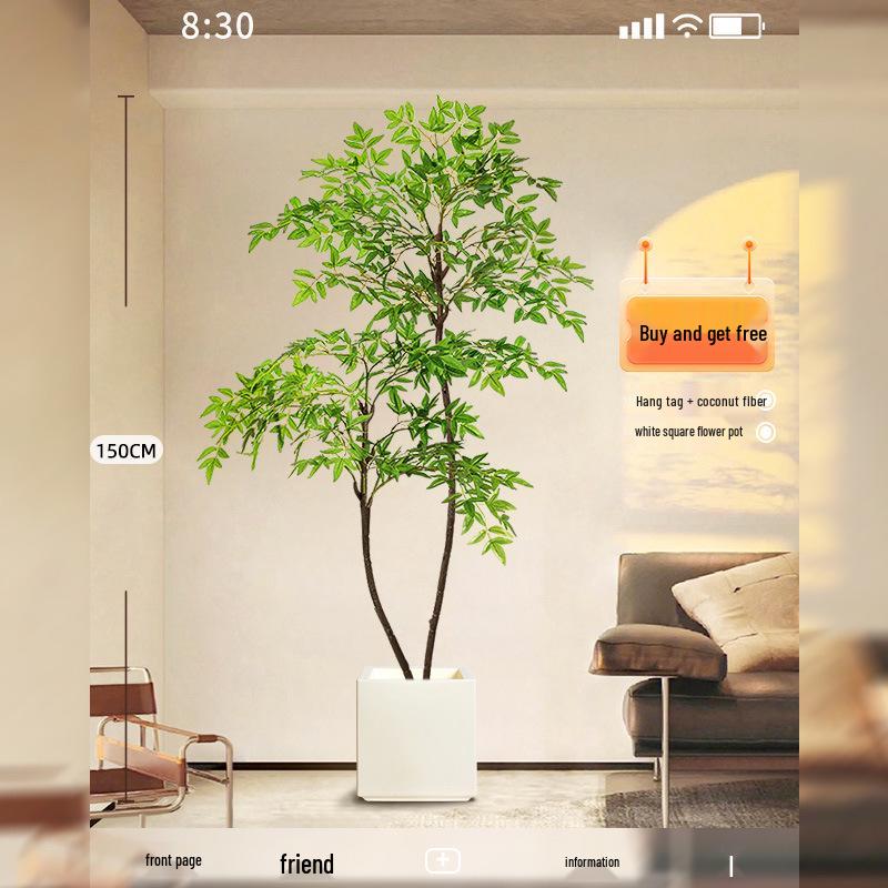 Nandina Luxury Artificial Tree - Indoor Floor Decoration & Bionic Green Plant Potted Ornament