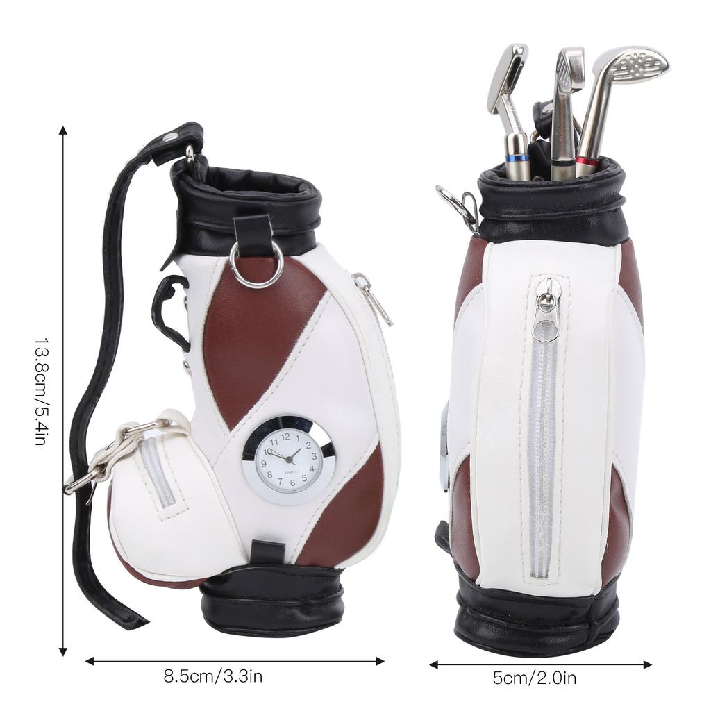 Desktop    Bag Pen Clock  Zinc Alloy PU Leather with   Pens   Set Gift