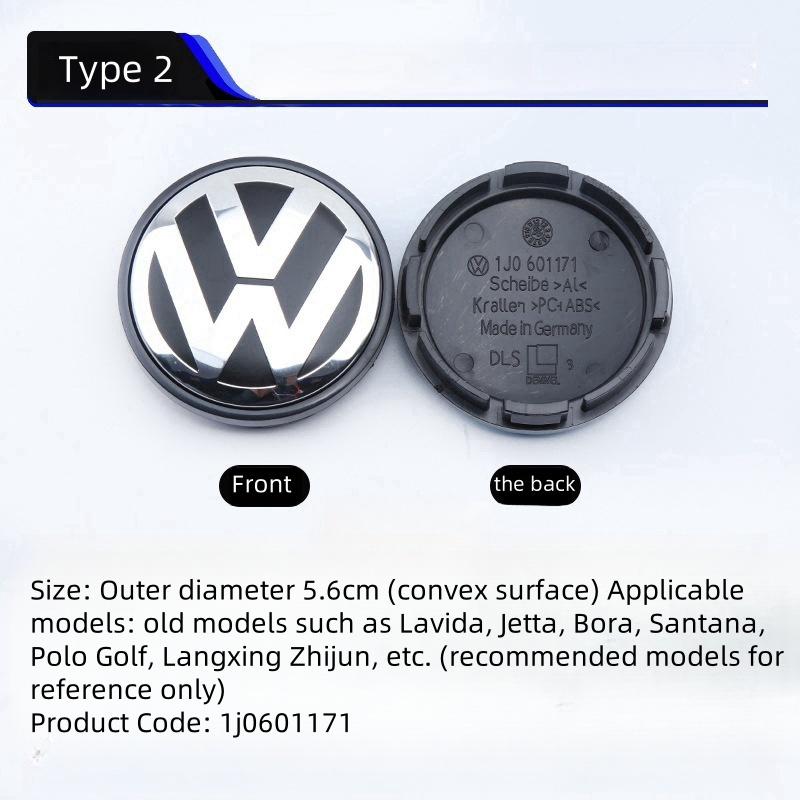 För VOLKSWAGEN VW 56-76mm Bilfälgscenterkåpa Dekal Tillbehör För Volkswagen R-line R GTI Polo Golf Touareg Passat Mago