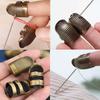 Adjustable Metal Thimble for Hand Sewing, Antique Bronze Finger Protector Ring - Embroidery Craft DIY Accessories