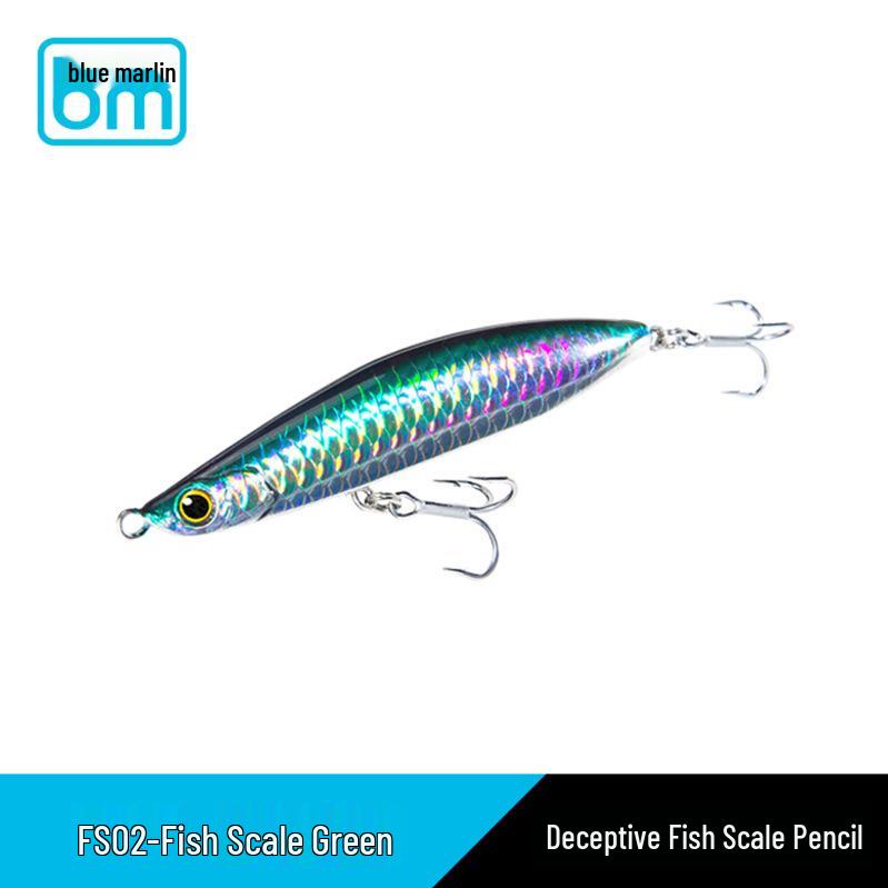 Bluefin Tuna Sinking Pencil: Ultimate Underwater Casting Lure for All Fish Layers, Perfect for Bass and Catfish.