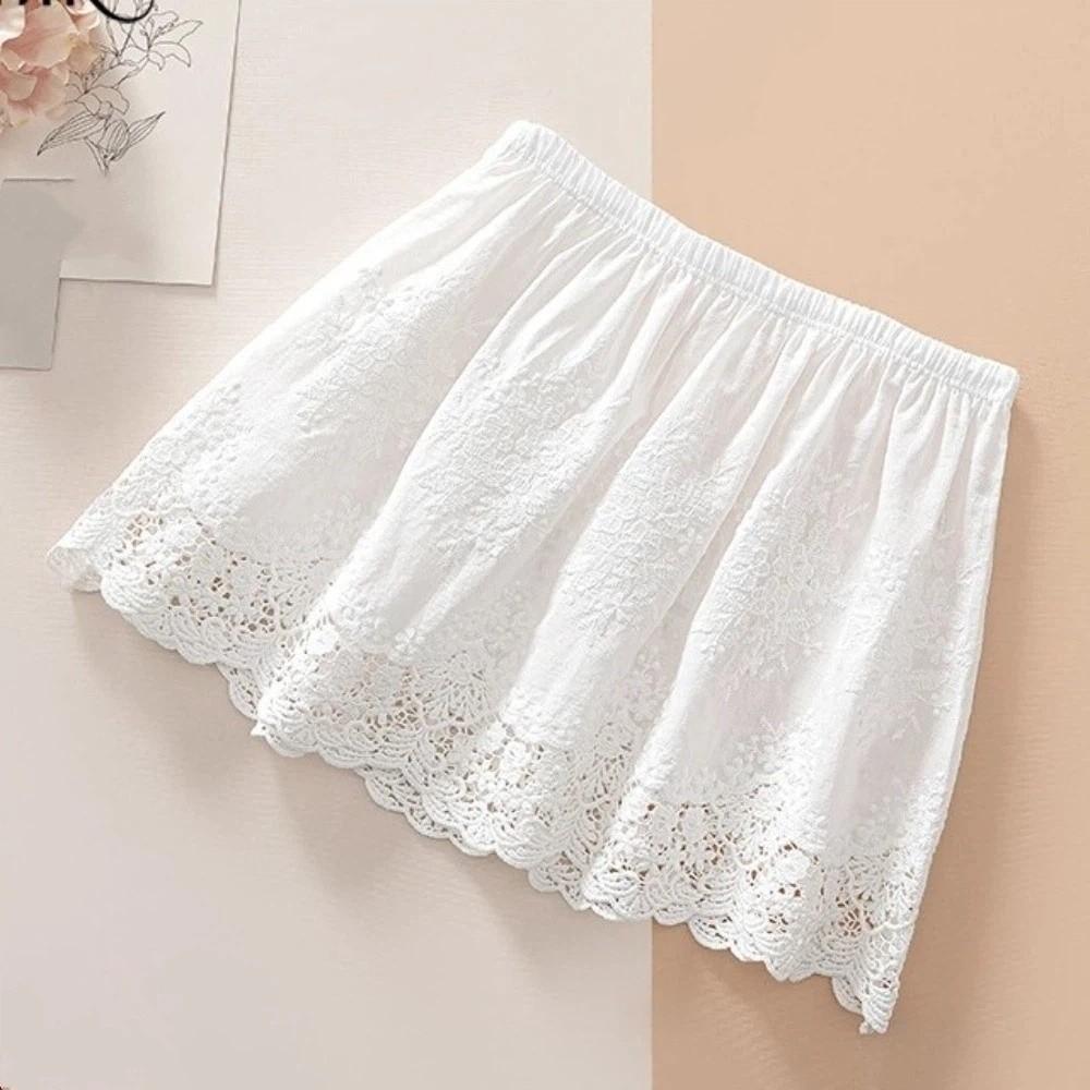 Безопасная юбка-подъюбник с высокой талией, вышивка, сетчатая нижняя юбка, сорочка, платье, девочки L белый