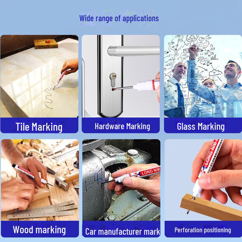 Marcator uleios rezistent la apă cu cap lung pentru prelucrarea lemnului și gresie