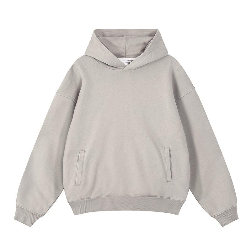 

Верблюжий Сделано Старый Чистый Хлопок Американский Ретро Жареный Снежинка Выстиранный Худи Однотонный Свитер для Мужчин и Женщин. XXXL