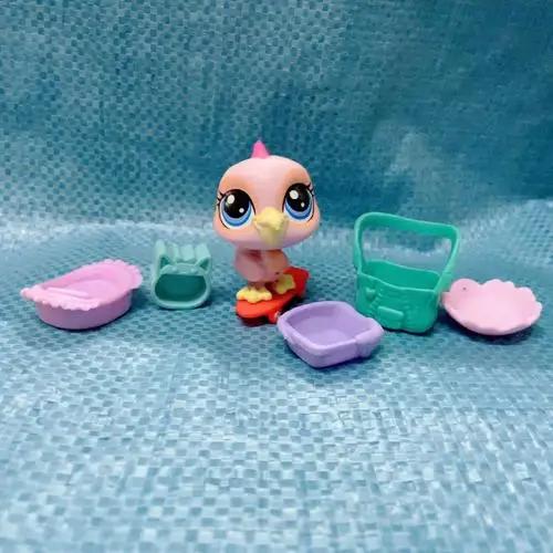 Hasbro Littlest Pet Shop Cartoon Q Edition Animal Mini Stands Short Hair Kitten Dog Cute Big Eye Children's Figures Toy