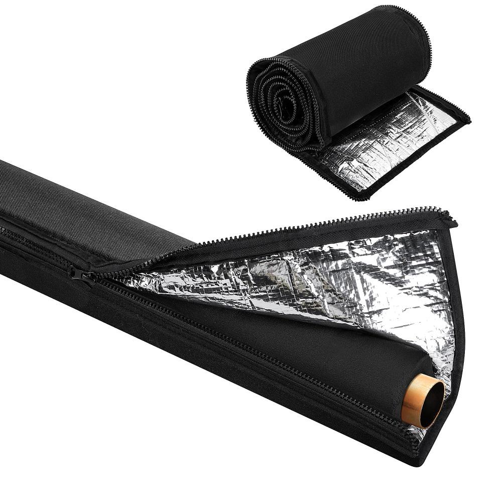 600D Oxford AC Pipe Insulation Covers 72x10.2 in HVAC Insulation Wrap  Outside Installation