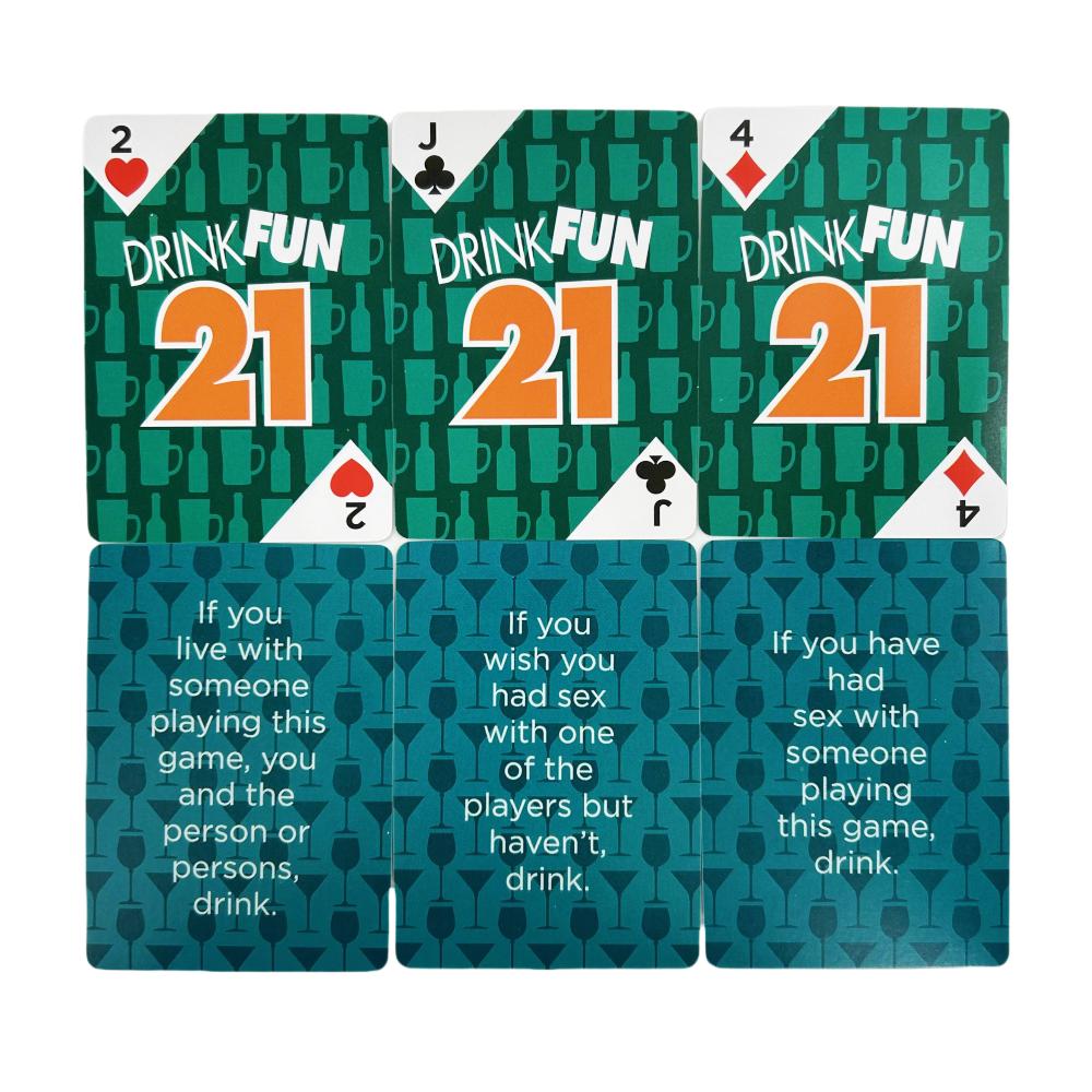 Drink Fun 21 Card Game A Hilarious Drinking Card Game Like The Classic Card Game 21 But More Alcohol 56 Pcs Cards