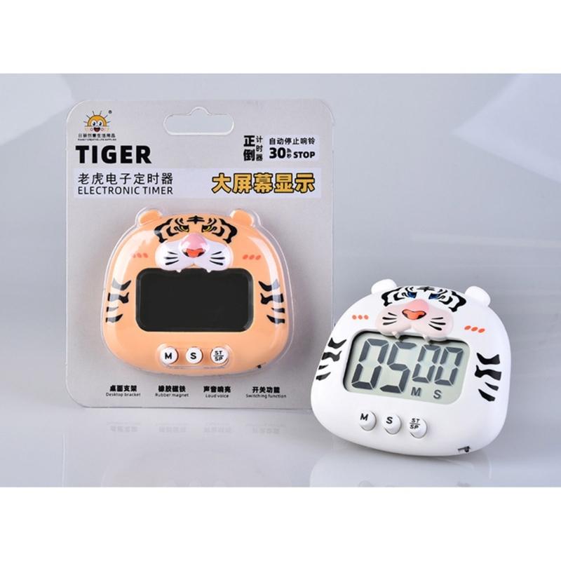 Minuteur Numérique Mignon Animal Dessin Animé Compte à Rebours Minuteur Réveil de Cuisine Multifonction Rappel d'Heure Minuteur de Cuisson Numérique