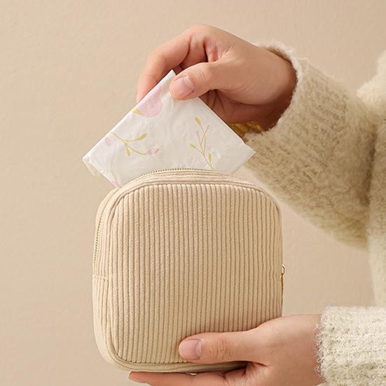 Yousheng Cosmetic Bag Zipper Closure Waterproof Portable Compact Design Sanitary Napkin Organizer Makeup Storage Bag