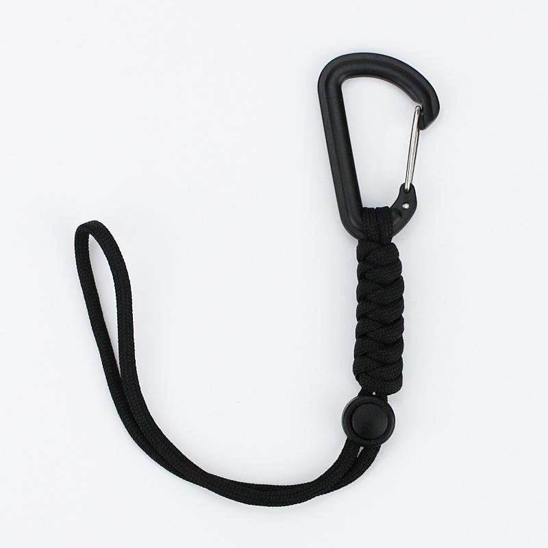 Outdoor Tactical Carabiner Keychain: Emergency Paracord Lanyard with Anti-Loss Buckle