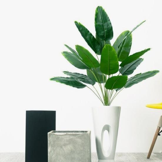 Faux Plantain Plant Artificial Banana Leaf Tree Realistic Fake Greenery
